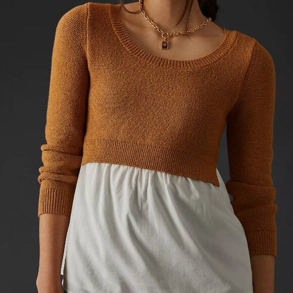 By Anthropologie | Layered Sweater | Twofer Sweater | Large - Picture 1 of 8